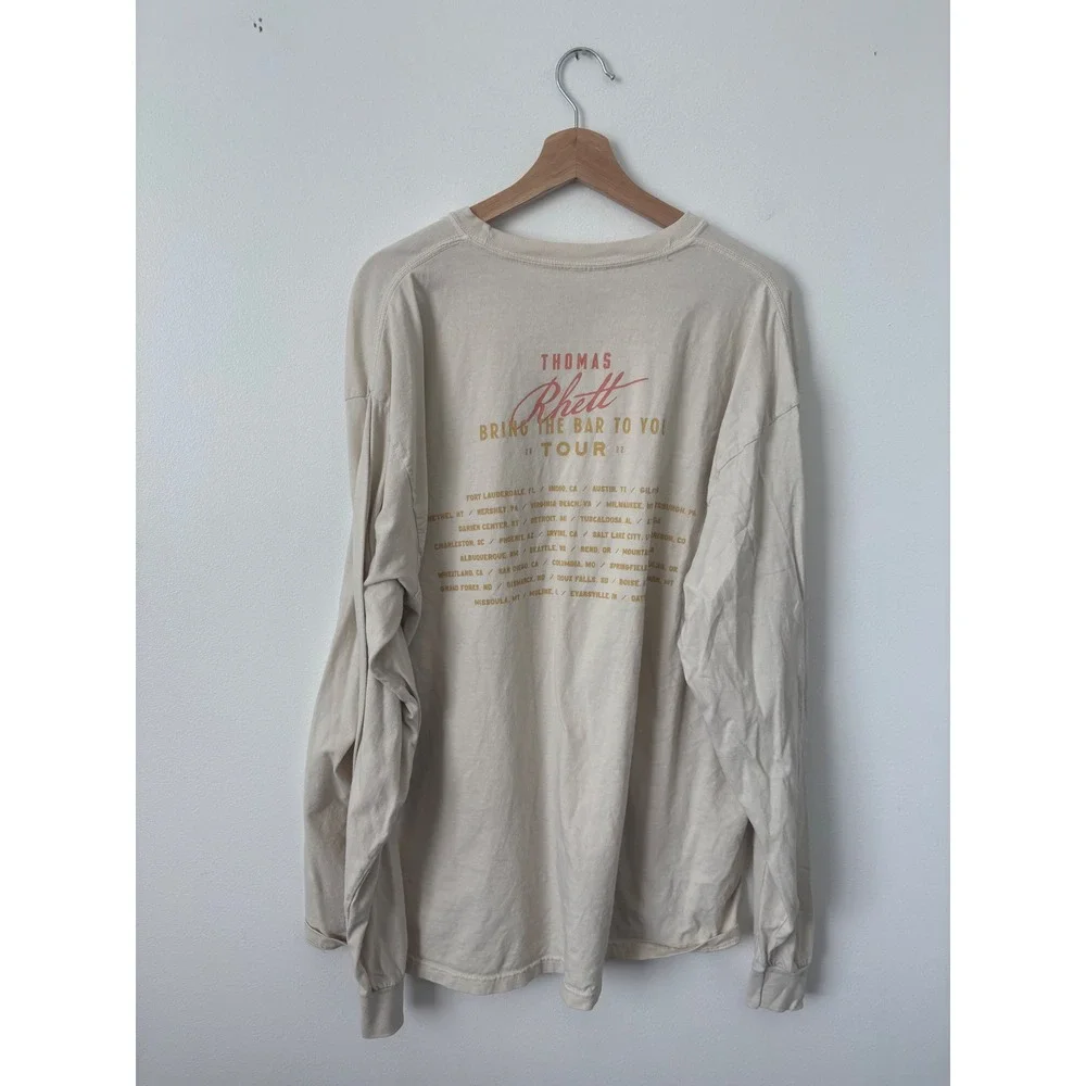 Thomas Rhett 2022 Tour Long Sleeve Shirt – Beige – 2X - Picture 4 of 4